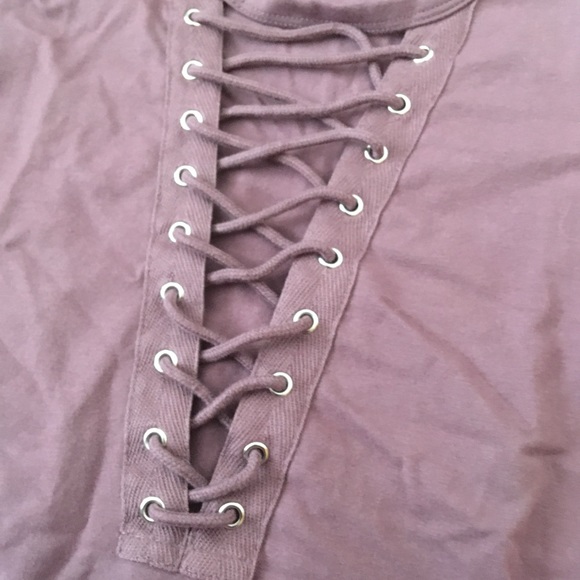 Lace-up Bodycon Dress Mauve NWT - Picture 2 of 4